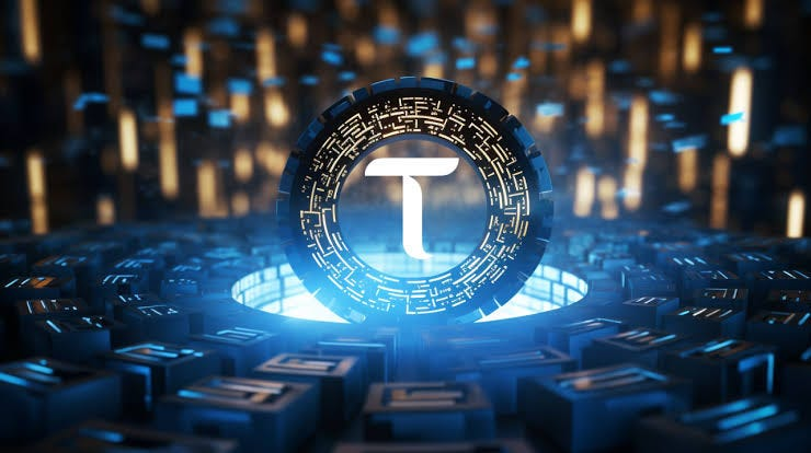 tao token modern picture with blue background