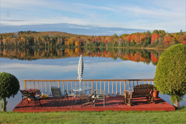 reasons to build a composite deck for your lake home waterfront decking area with outdoor furniture custom built michigan