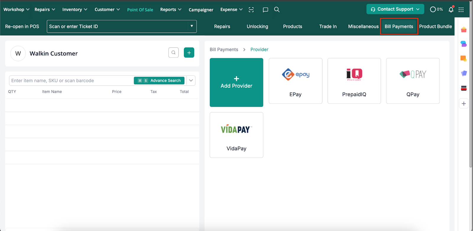 Open Bill Payments