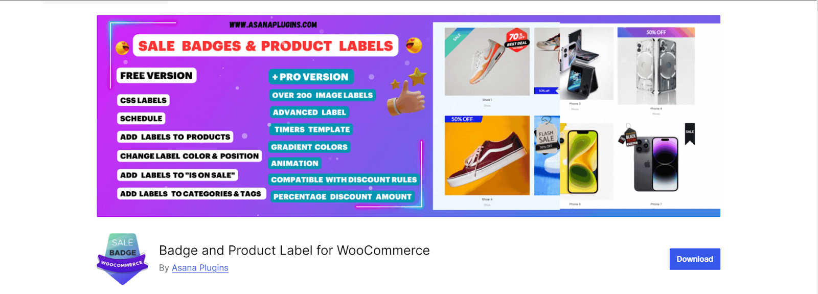 WooCommerce plugin to create different badges and labels