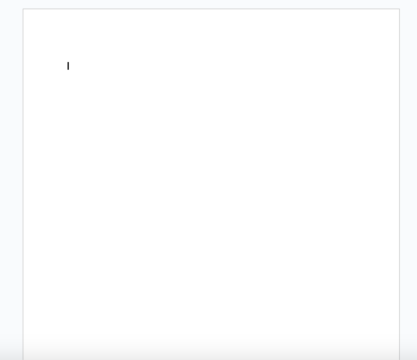 A blank Google Docs document.