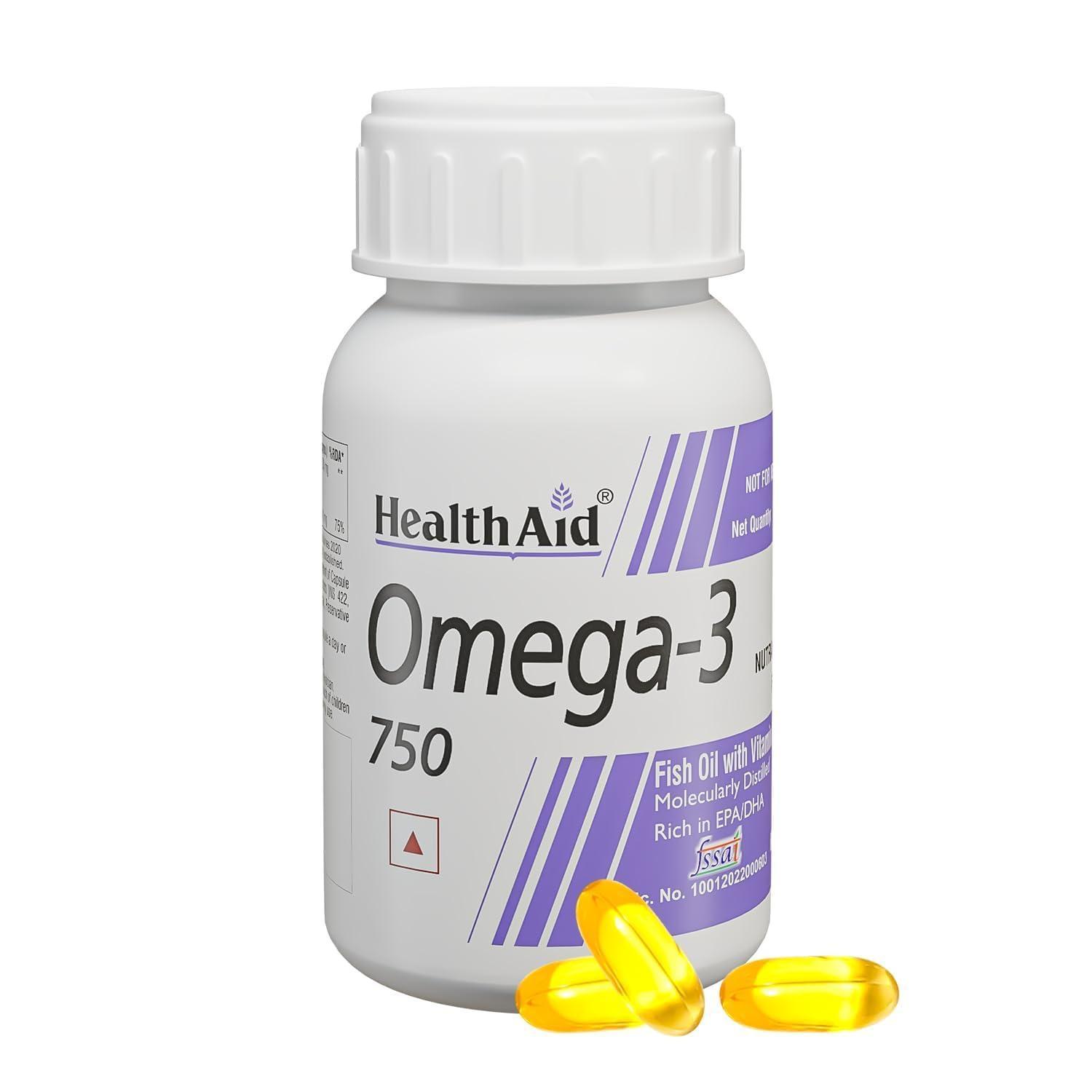 HealthAid Omega 3 Fish Oil Capsules