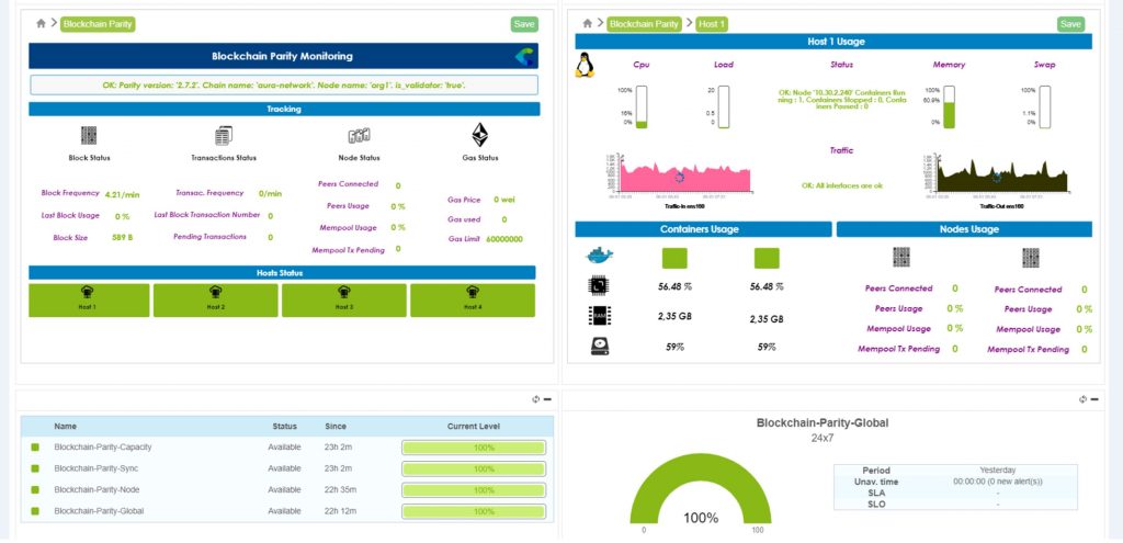 Blockchain network health monitoring