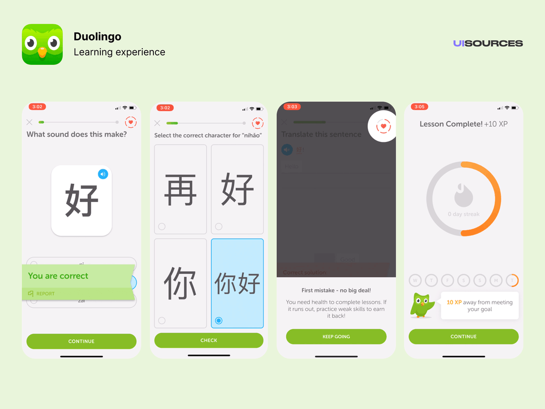 Duolingo example for training video
