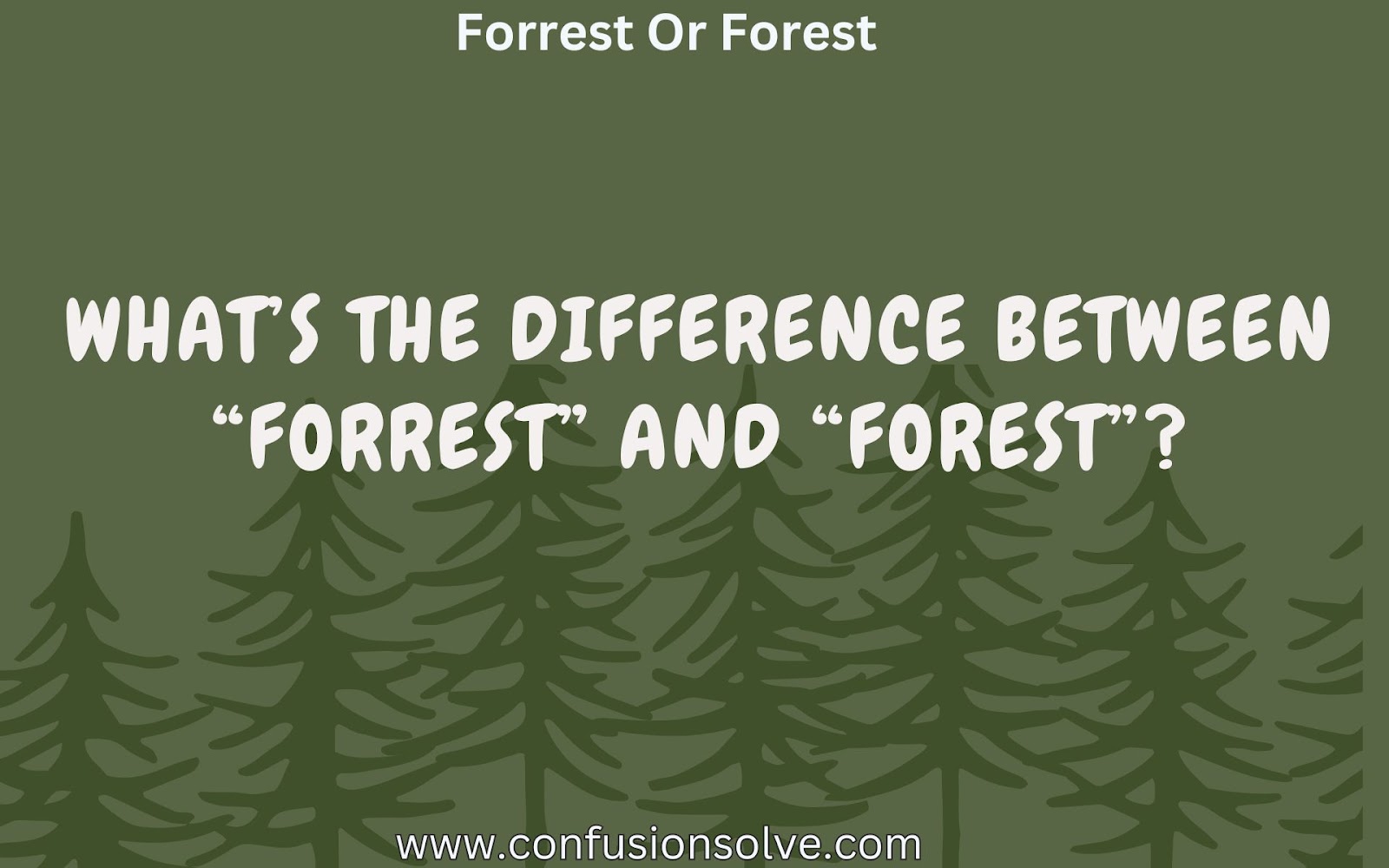 Forrest Or Forest