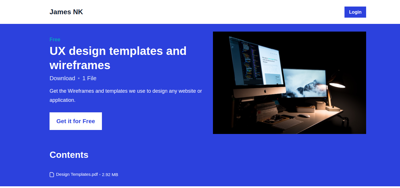 podia landing page example for digital downloads