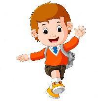 Premium Vector | Cute boy on his way to school