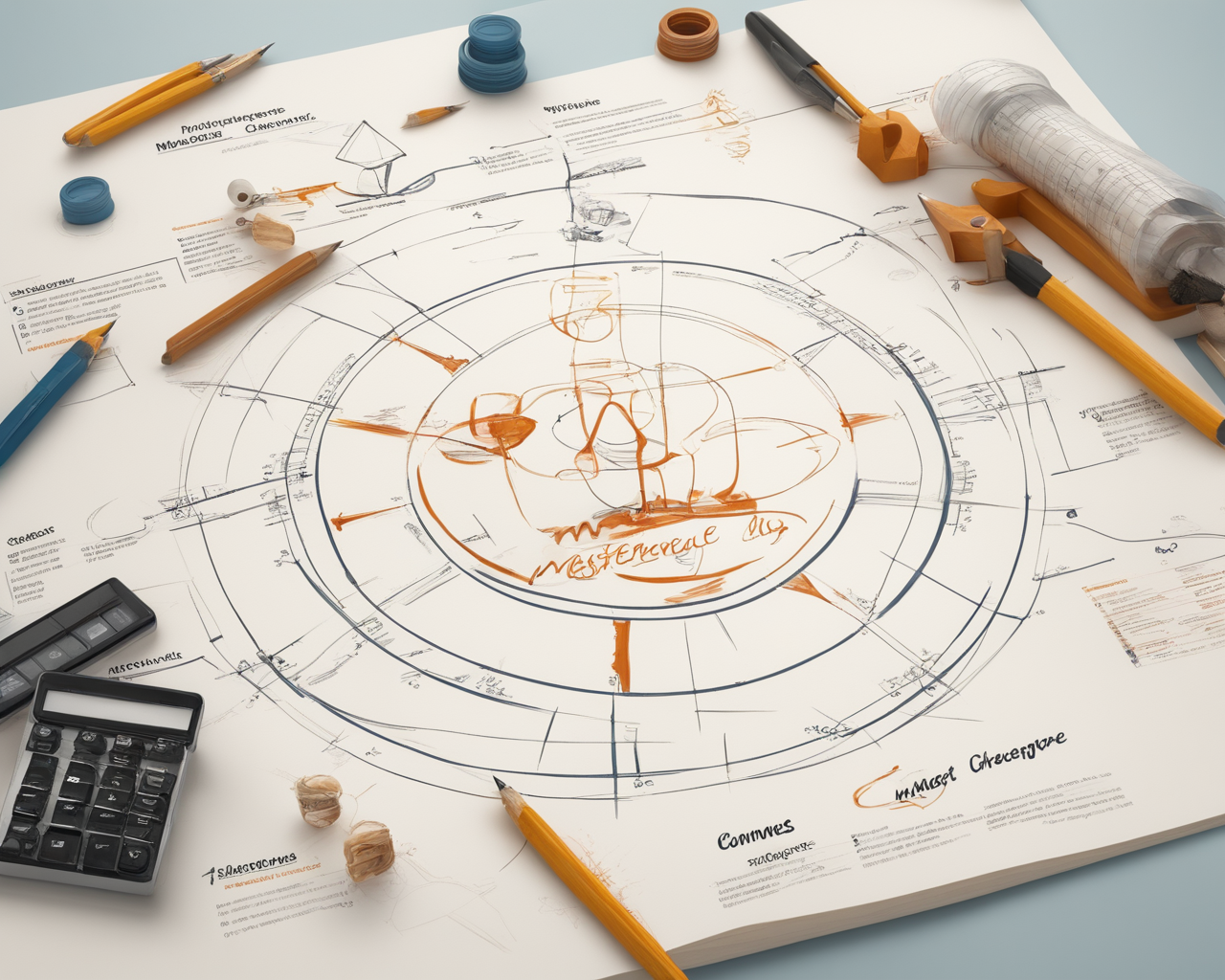 A drawing of a compass on a paper

AI-generated content may be incorrect.