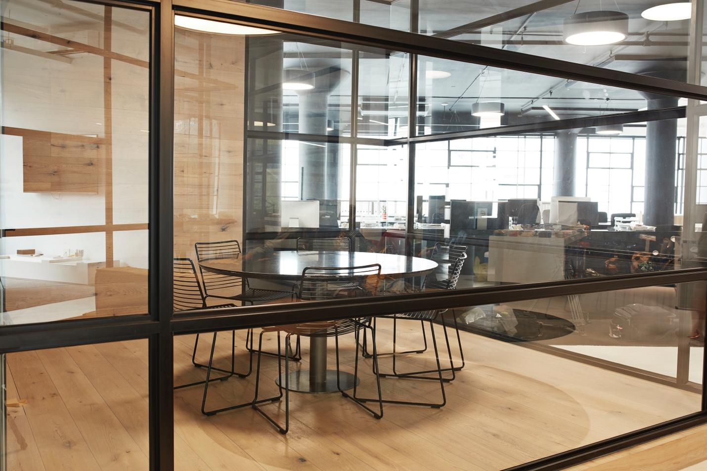 Empty office with round table