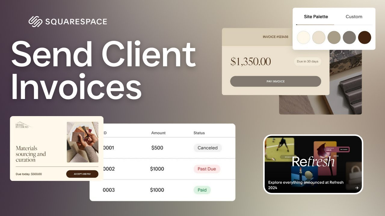 sqsp invoice, Squarespace templates, squarespace website templates,Squarespace best templates,
 Squarespace Themes, free squarespace templates, Presentybox