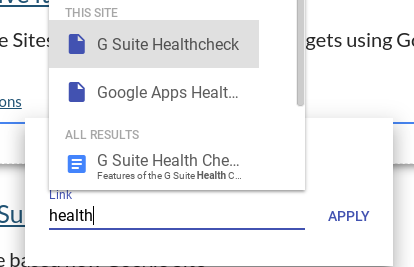 Lien vers des pages, des sites Web et des éléments Drive dans les nouveaux sites Google