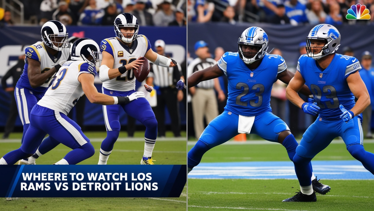 Where to Watch Los Angeles Rams vs Detroit Lions