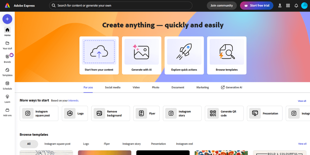 adobe express editor