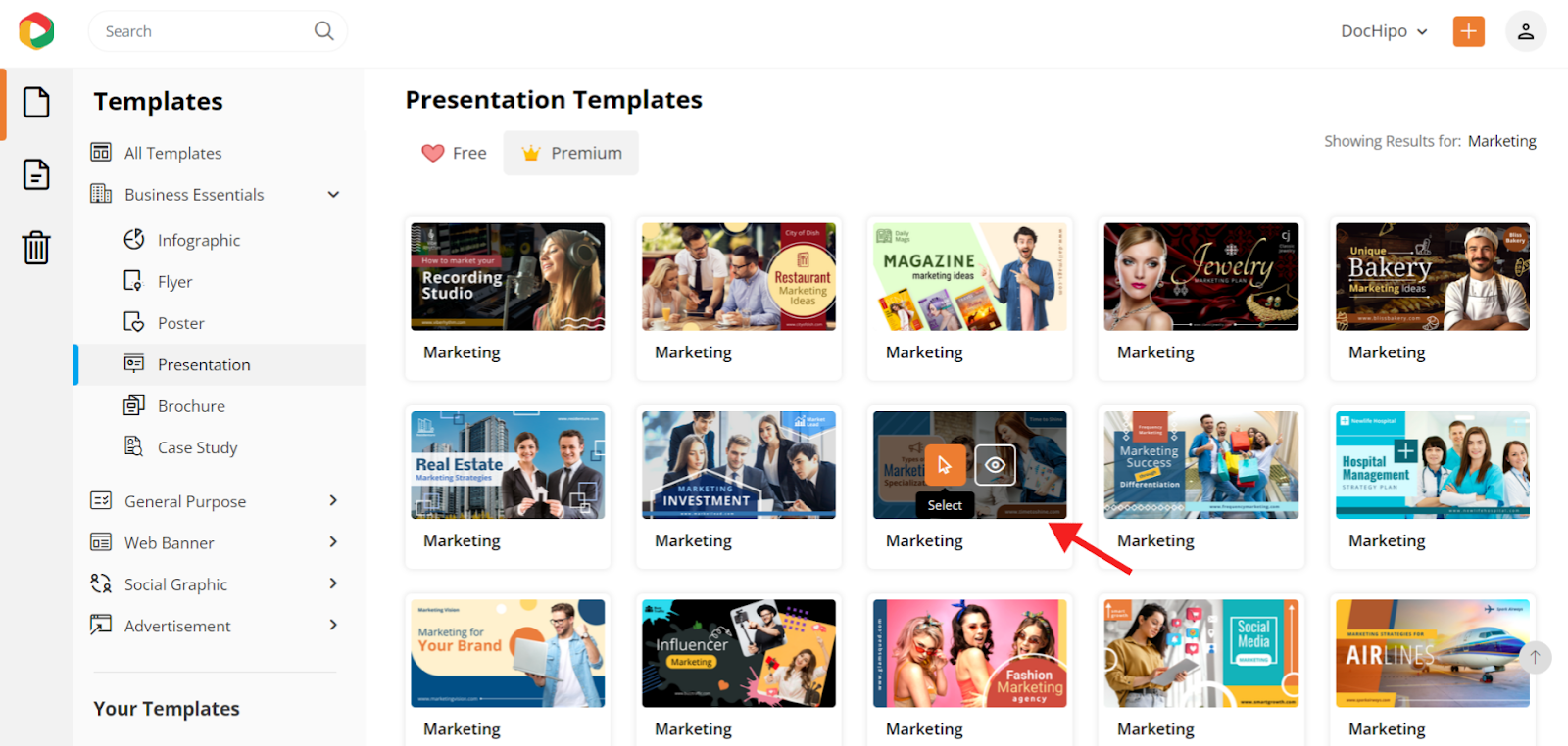 DocHipo marketing presentation templates