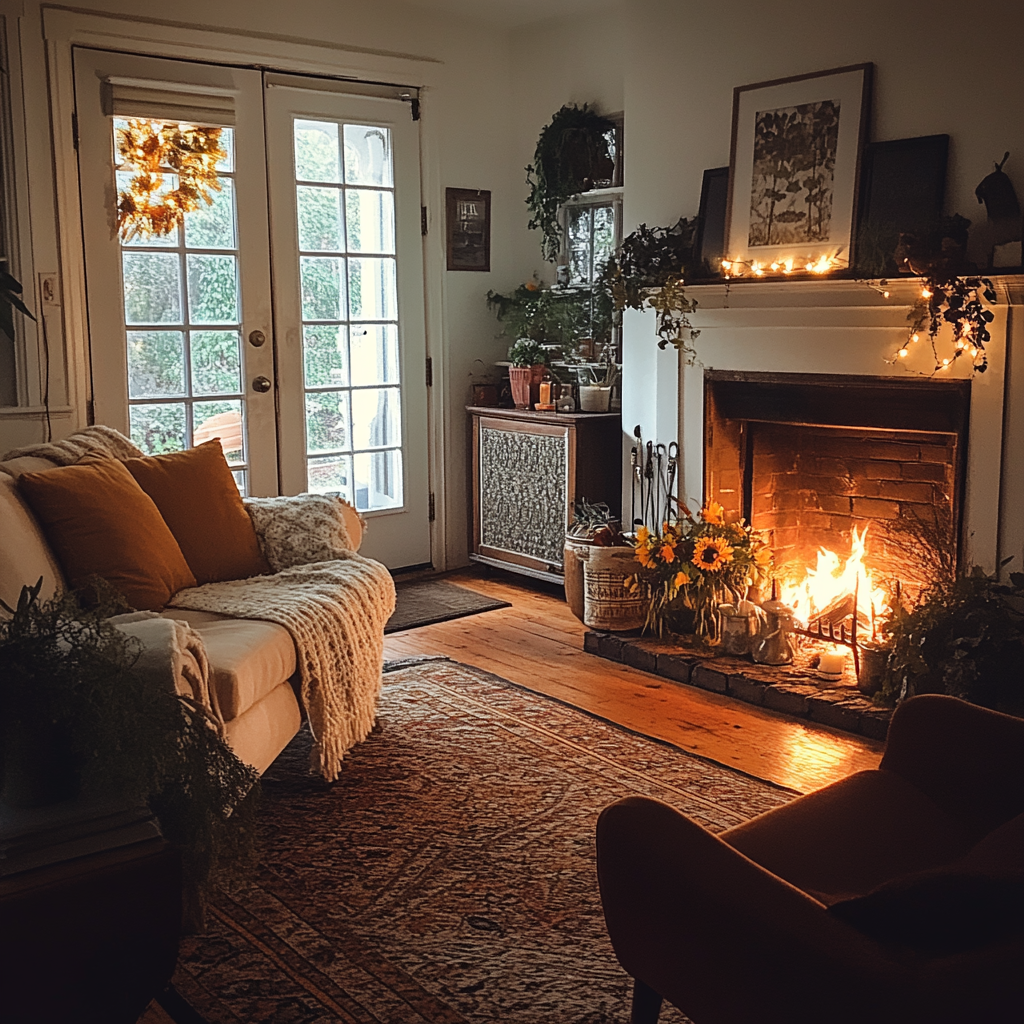 A cozy living room | Source: Midjourney