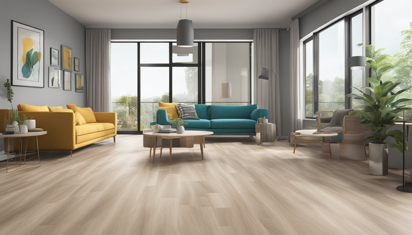 A room with SPC flooring showing no signs of wear after years of use