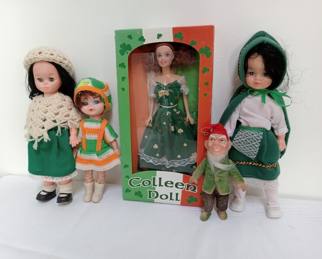 A collection of Irish dolls depicting many stereotypes