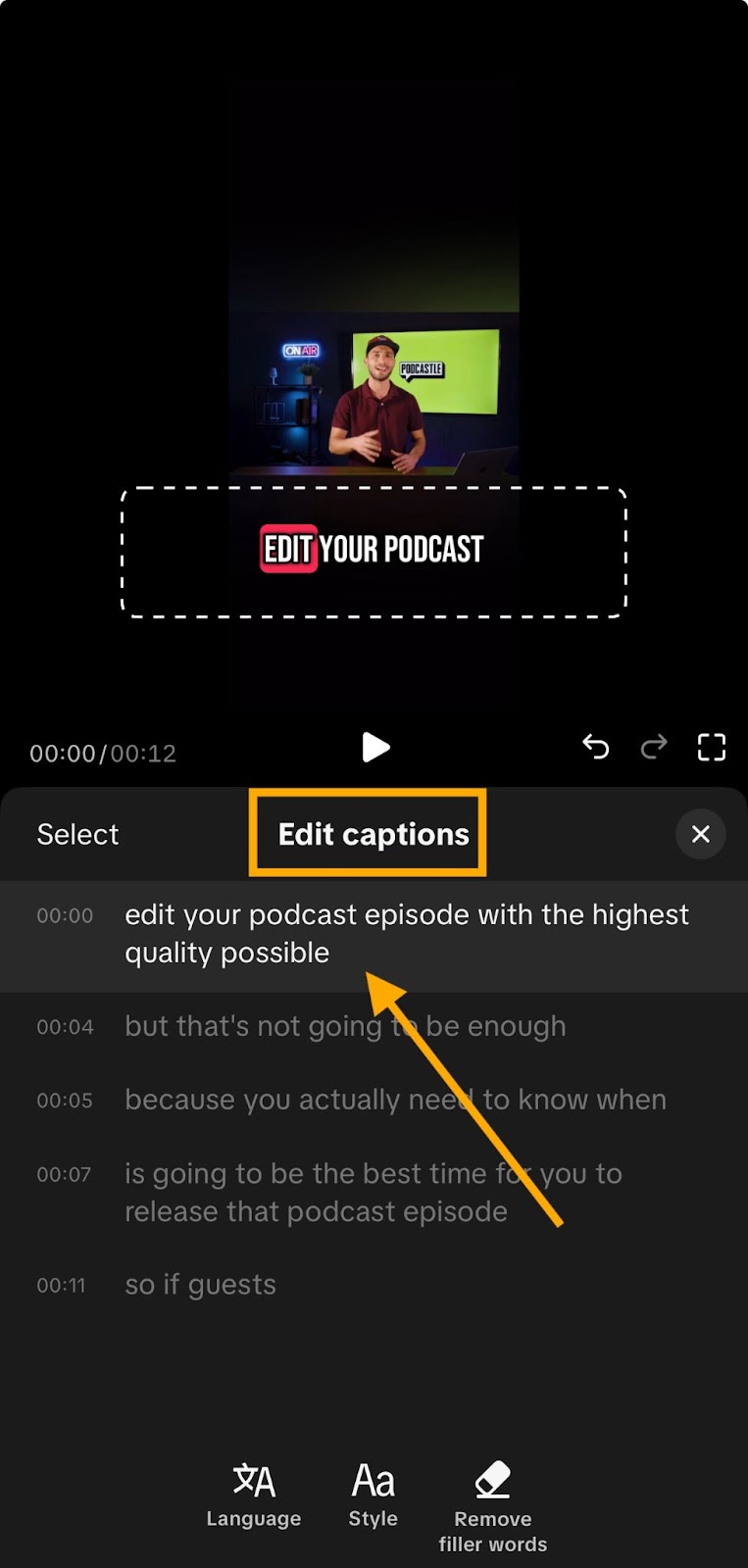 how to add caption to tiktok