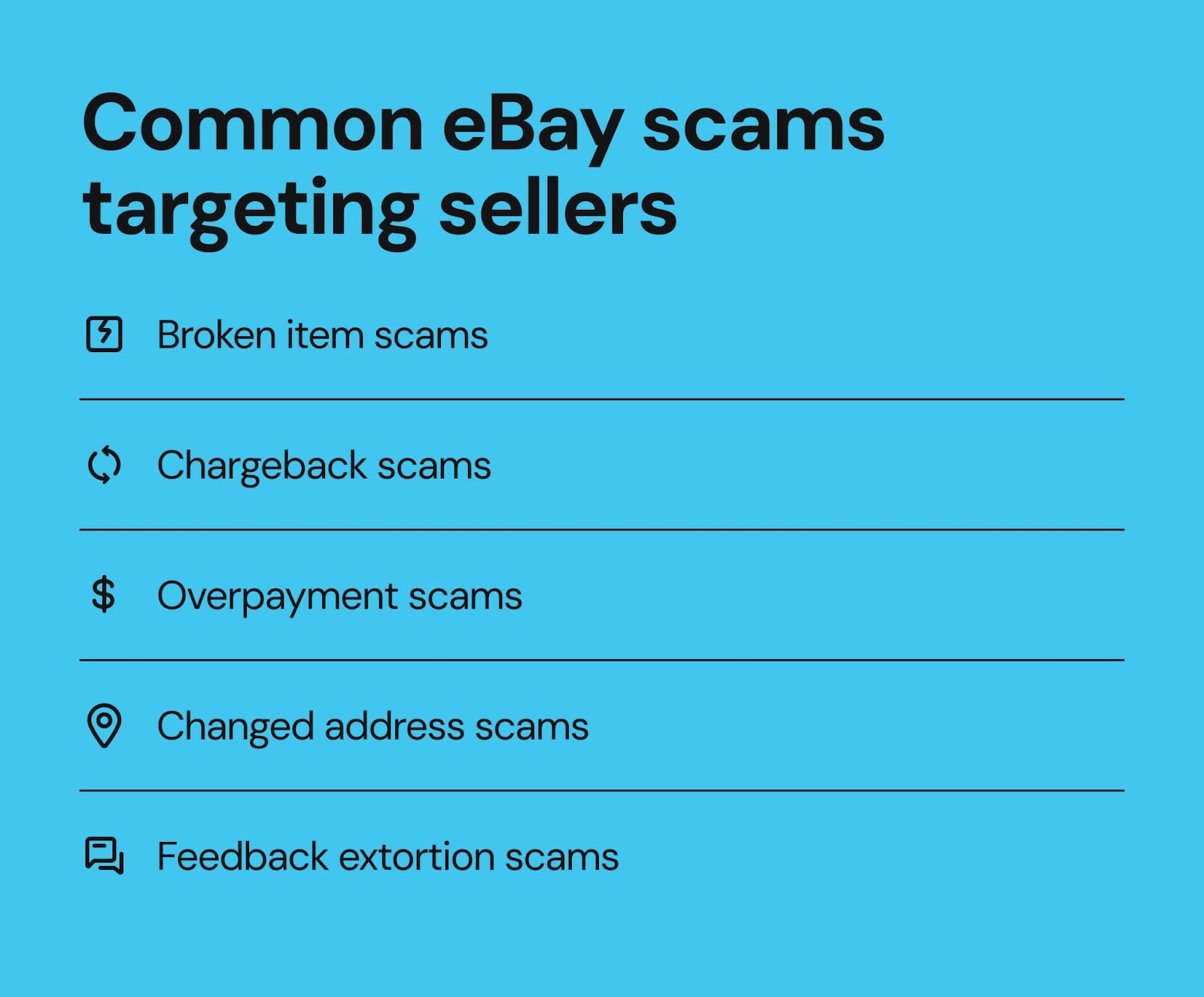 Common eBay scams targeting sellers
