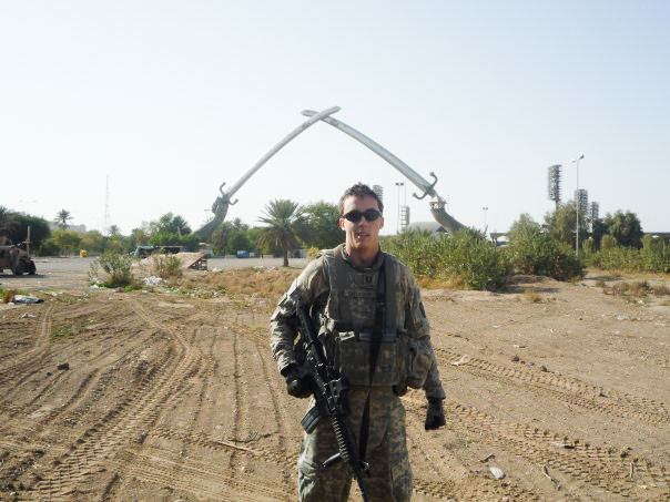 Matt Gallagher is pictured during his service in Iraq.