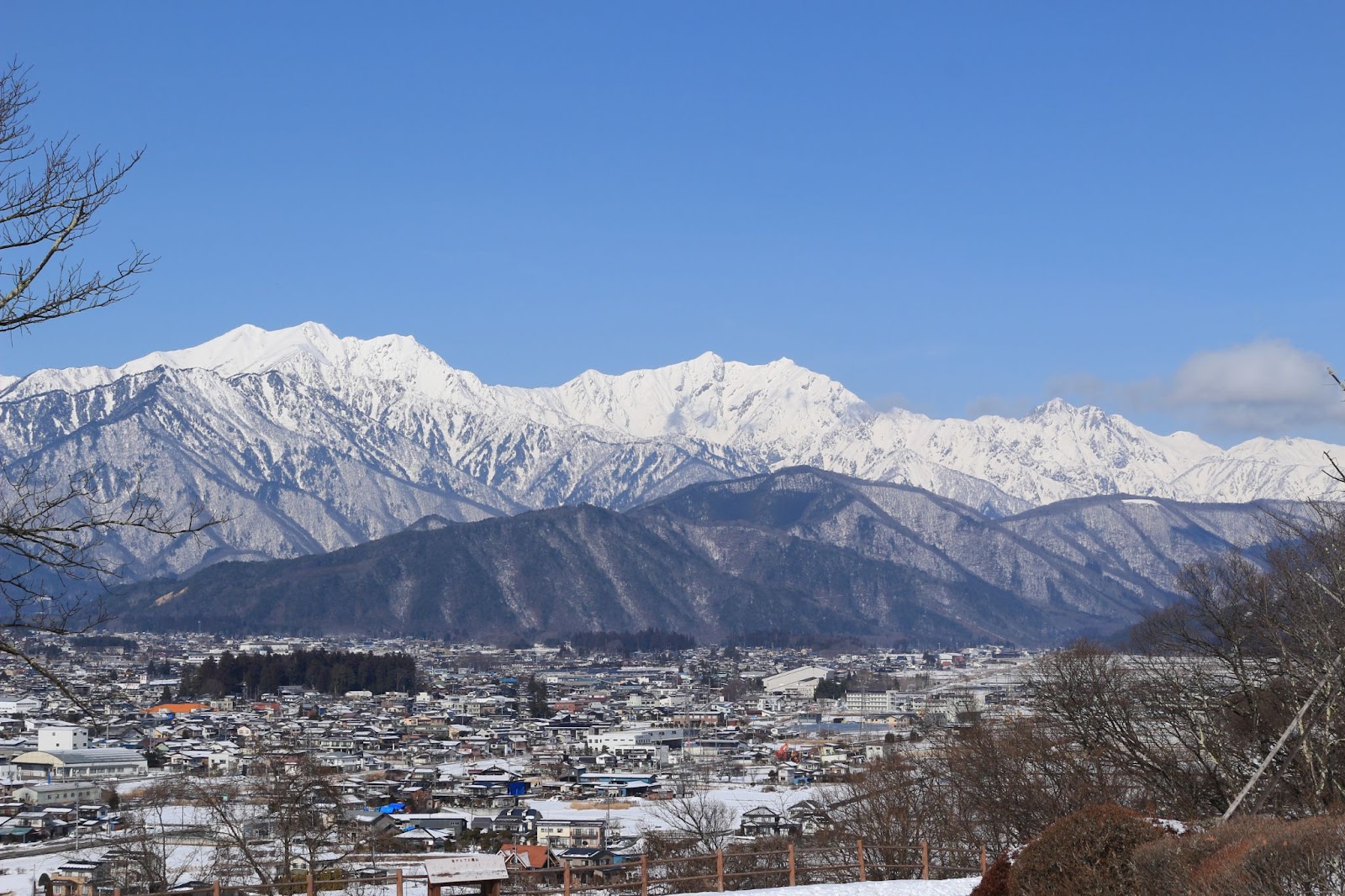 大町市から見える南アルプス