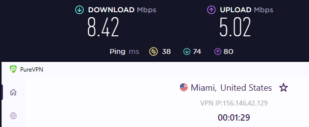 PureVPN Speed and Performance