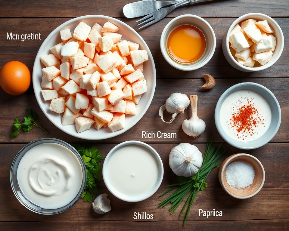 Crab brûlée ingredients