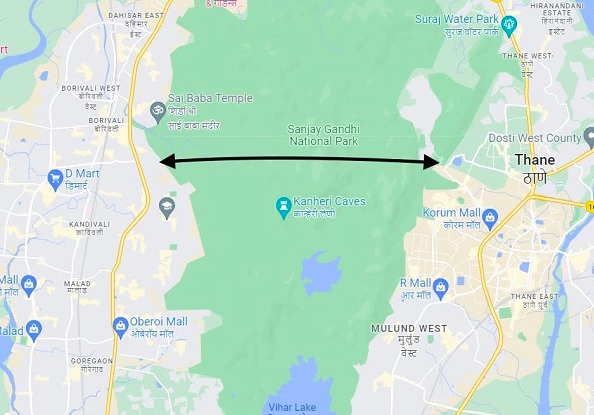 Thane-Borivali Twin Tunnel Project map