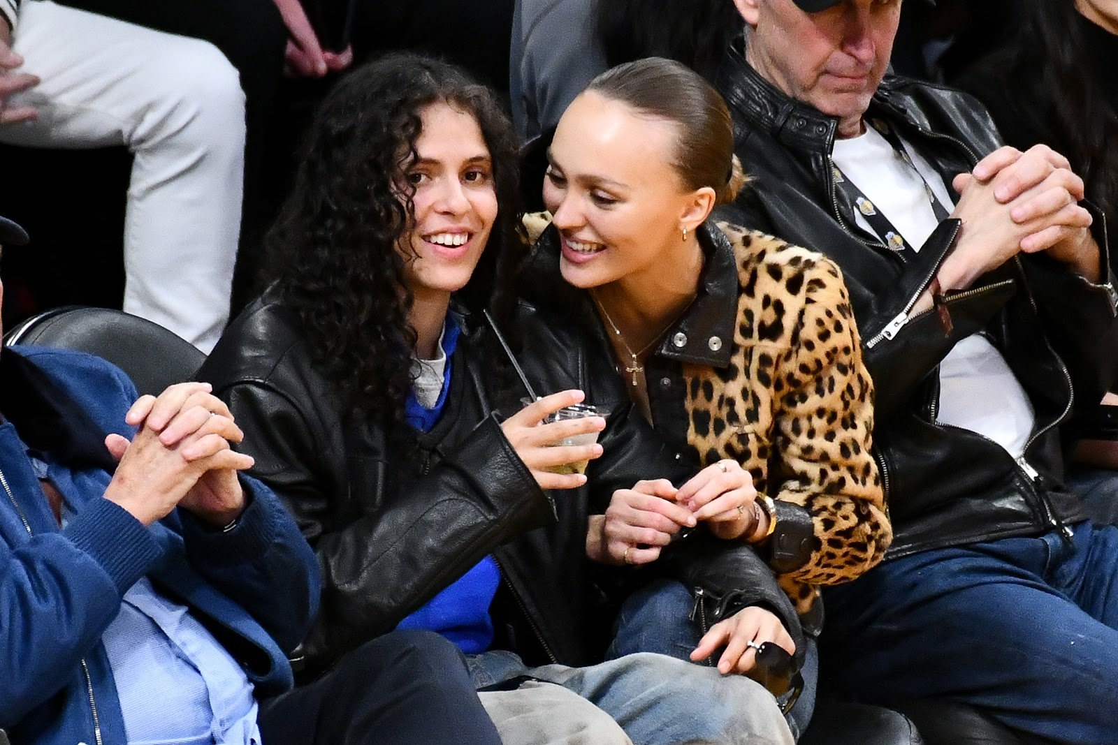 Lily-Rose Depp (R) and musician 070 Shake on March 10, 2024, in Los Angeles, California | Source: Getty Images