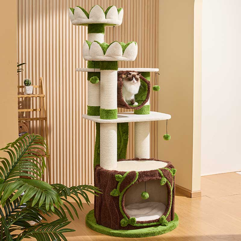 Verdant Wilderness Climbing Cat Tree Tower (10)