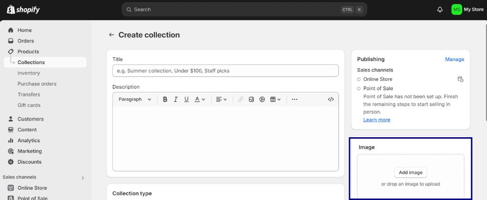 How To Create A Manual Collection on Shopify 8