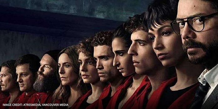 team of money heist all together