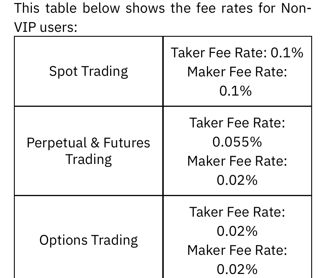 Bybit Fees