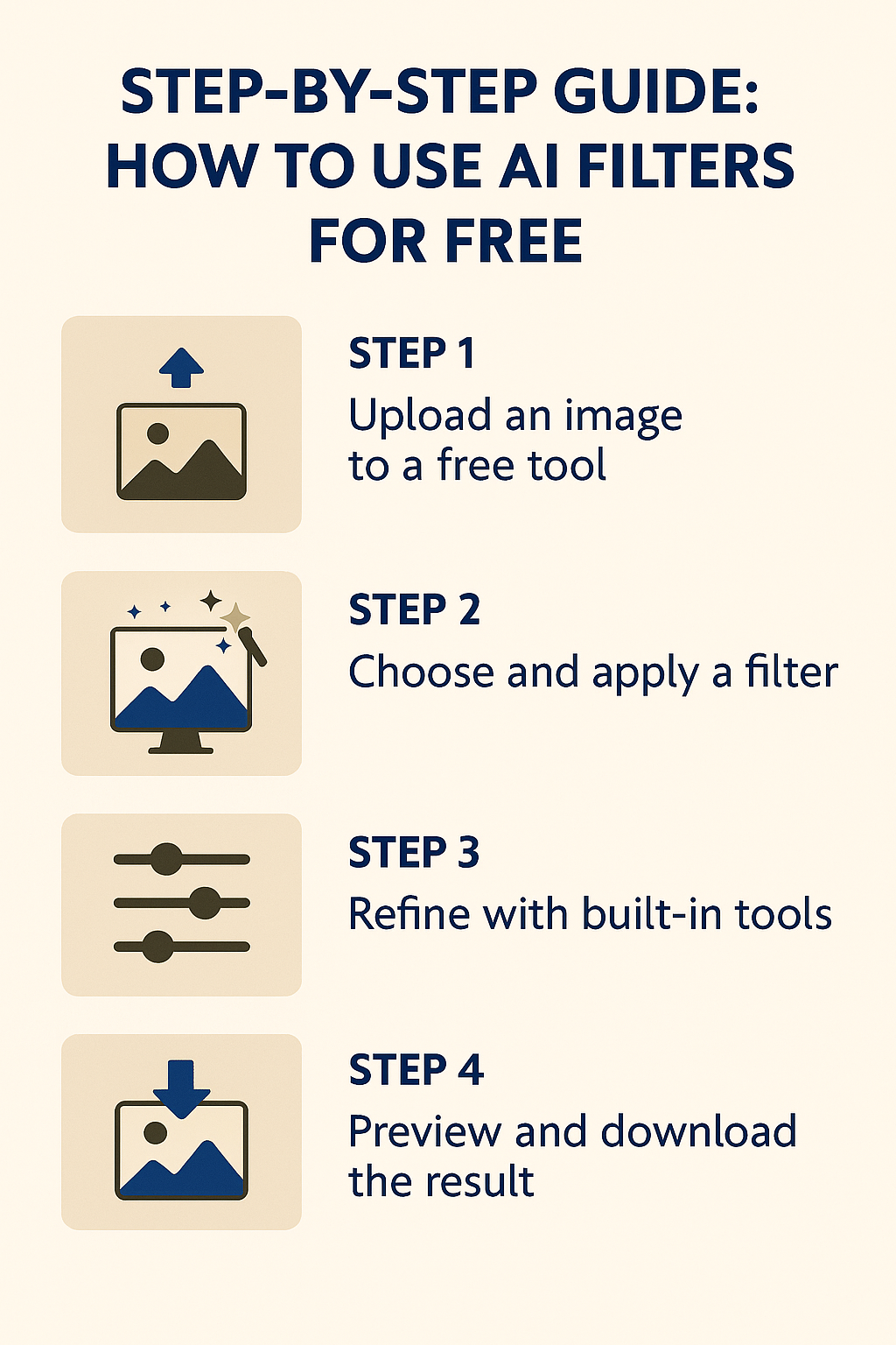 step by step guide how to use ai filters for free