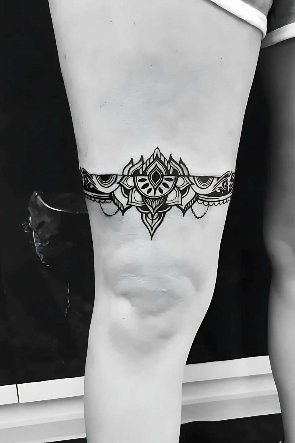 Mandala Thigh Tattoo