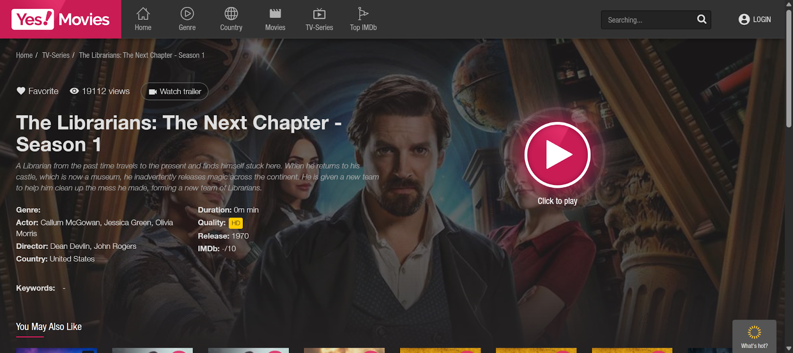 Yesmovie website.