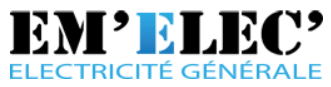 logo EM'ELEC, installateur de borne à Perpignan