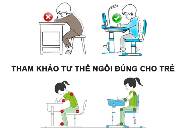tư thế ngồi học đúng