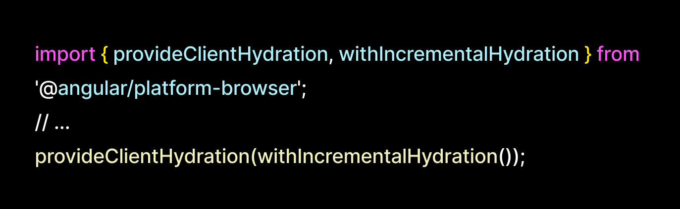 Incremental Hydration