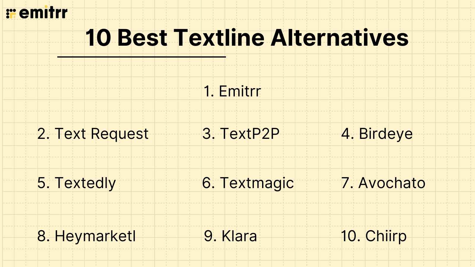 Textline alternatives 