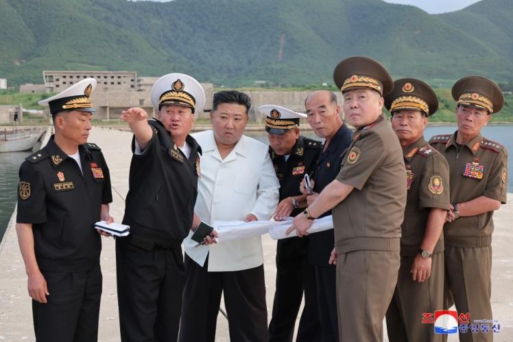 Respected Comrade Kim Jong Un Tours Site for New Naval Base