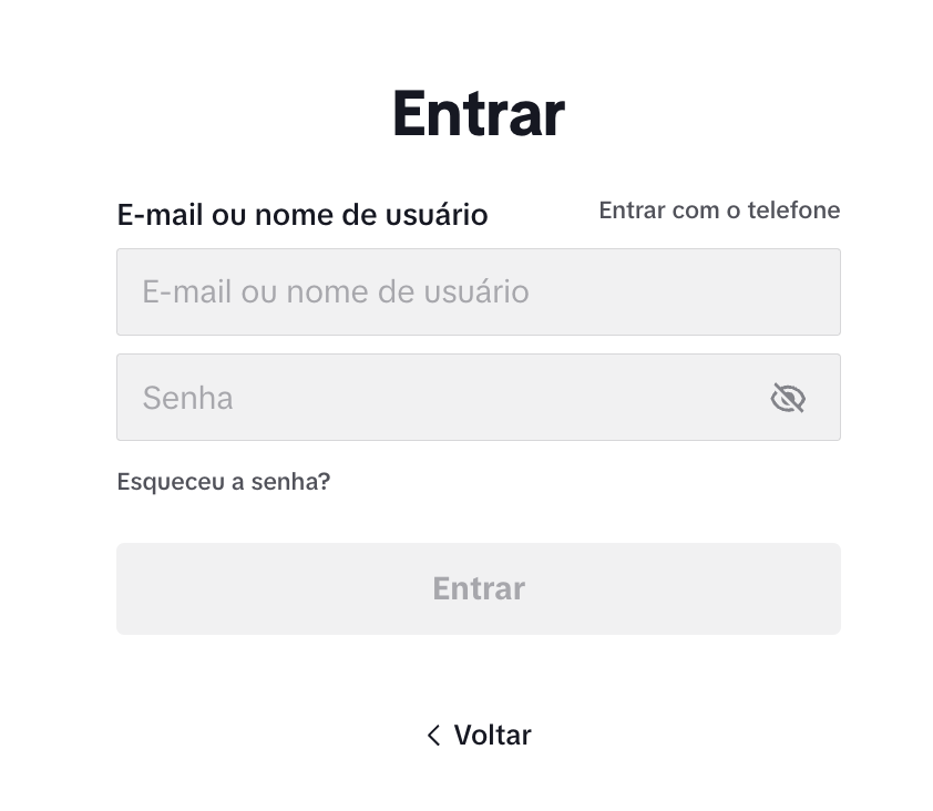 Como recuperar conta do TikTok por e-mail