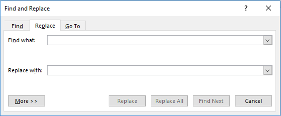 sử dụng find & replace để thay đổi font