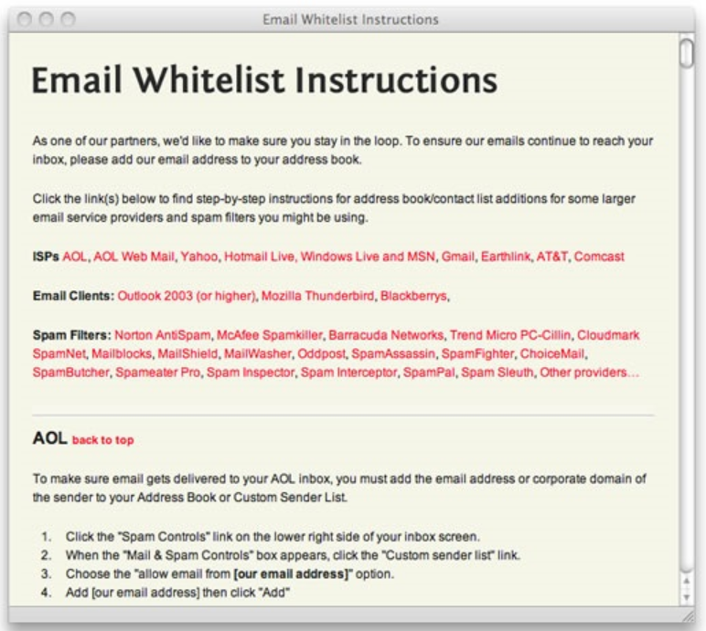 A screenshot of a email instructions
Description automatically generated