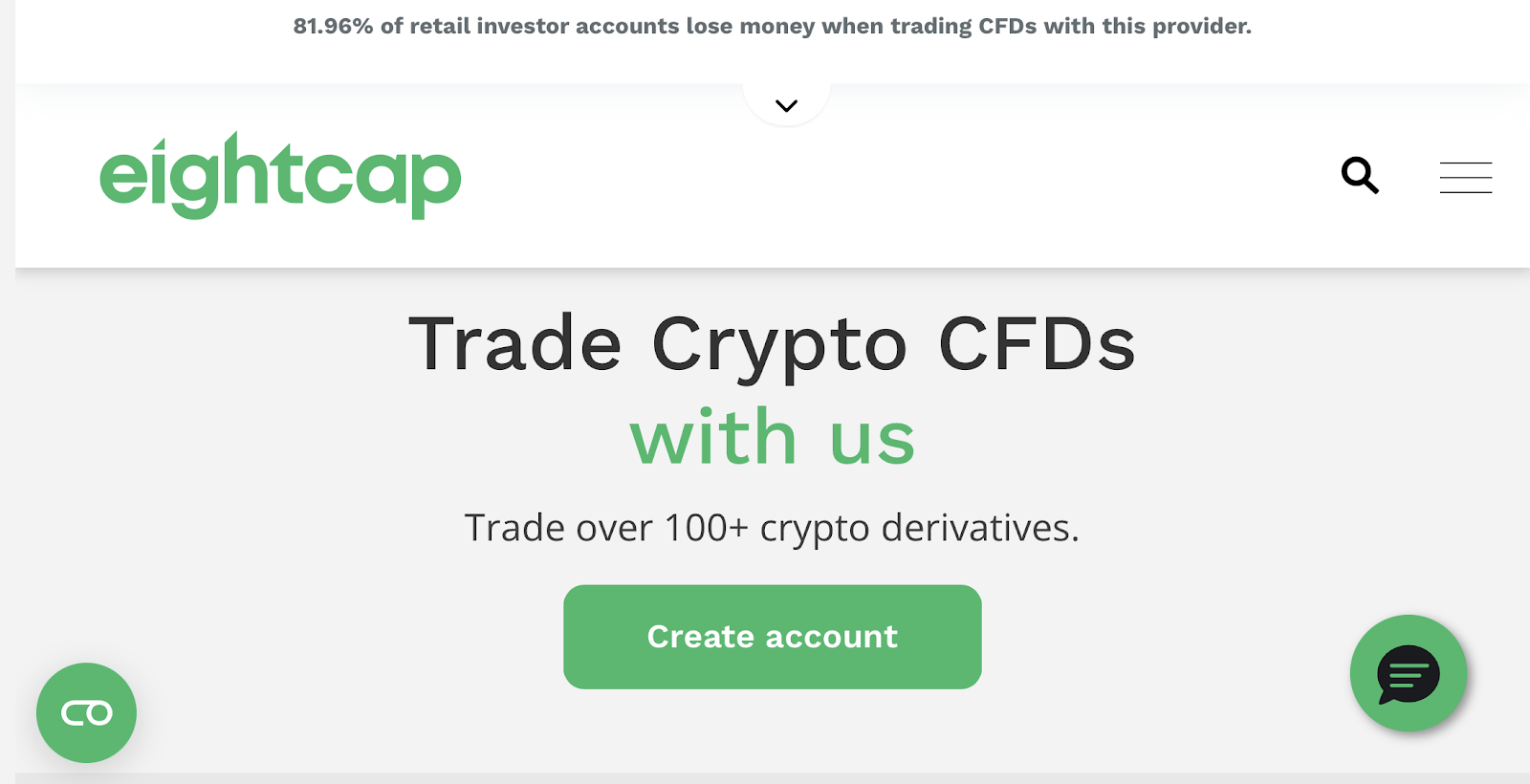 Eightcap exchange homepage