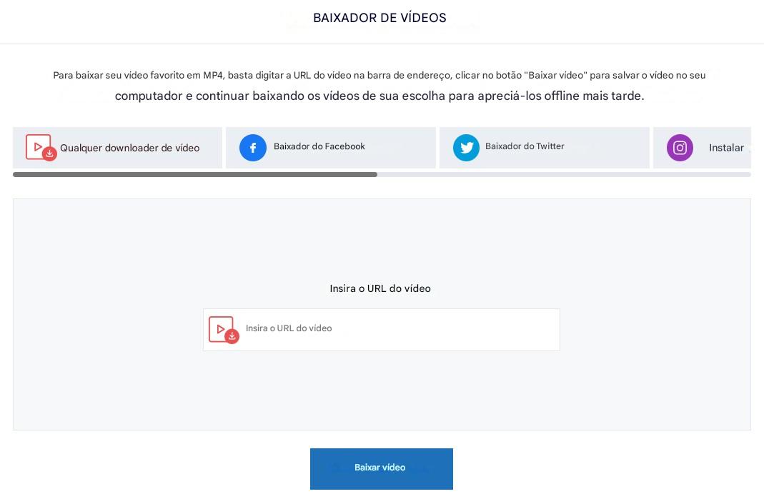 baixe o seu vídeo