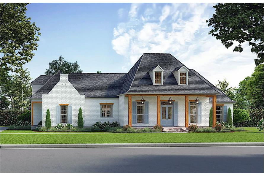 Single-Story 4-Bedroom Acadian Home for a Corner Lot with Bonus Room