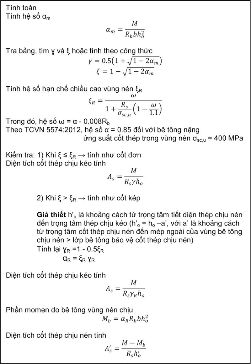 tính thép dầm