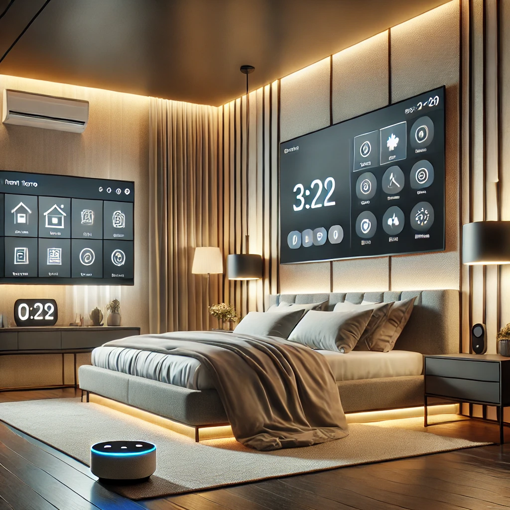 Transform your bedroom into a tech-savvy oasis with smart home integration designs!