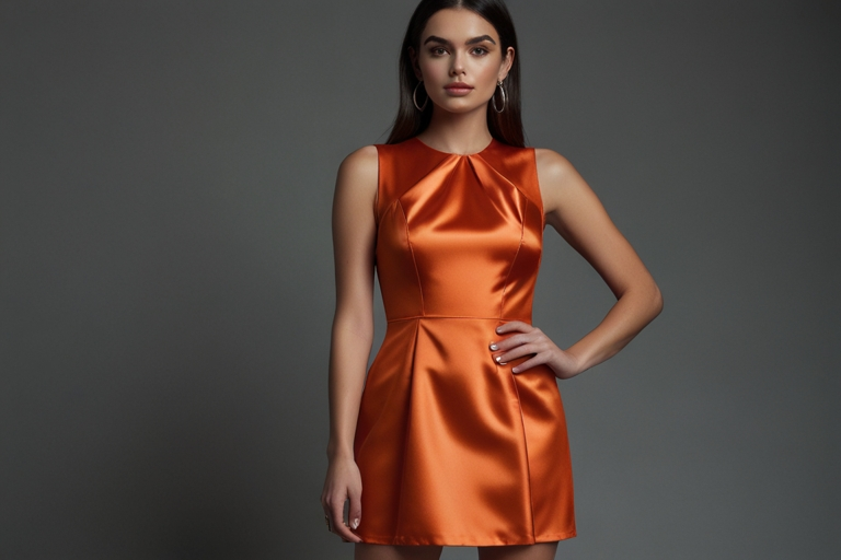 Chrome Lover Dress Orange - M